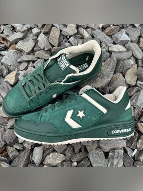 Converse Weapon OX Green Envy Low Shoes Mens 9 W’s 10.5 Leather Sneakers A11104C